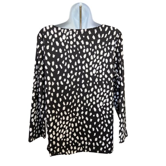 Vineyard Vines Rash Guard Large Black White Dot Print Swim Shirt Long Sleeve UPF - Picture 2 of 9